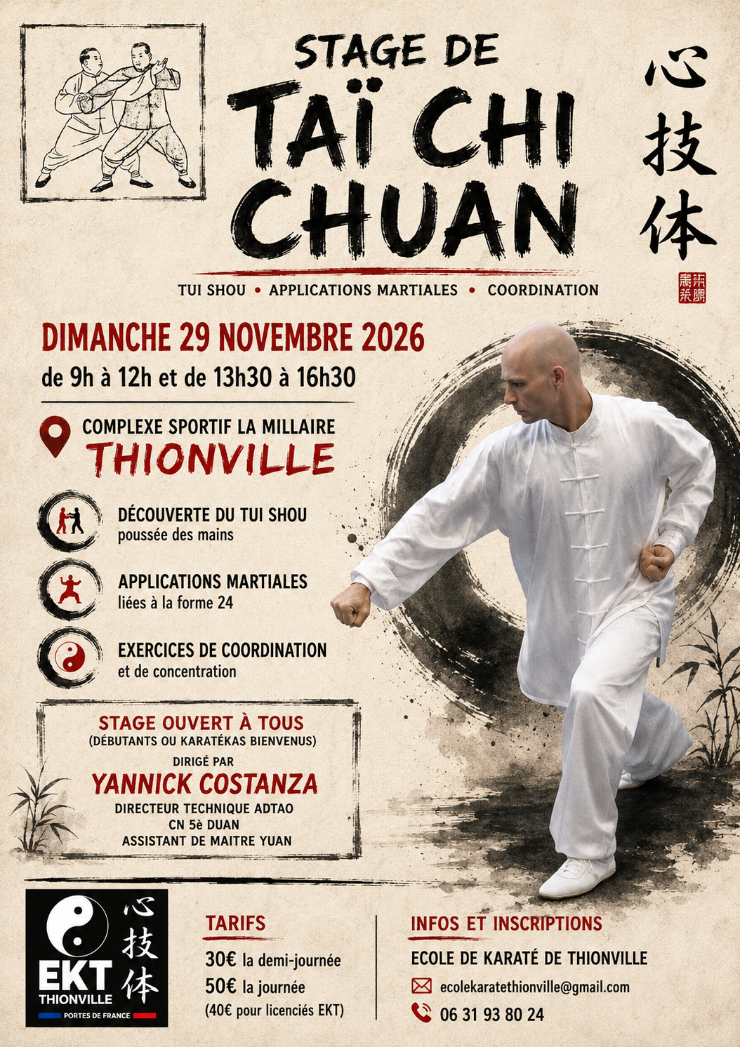 Affiche Stage Tai Chi Chuan Thionville